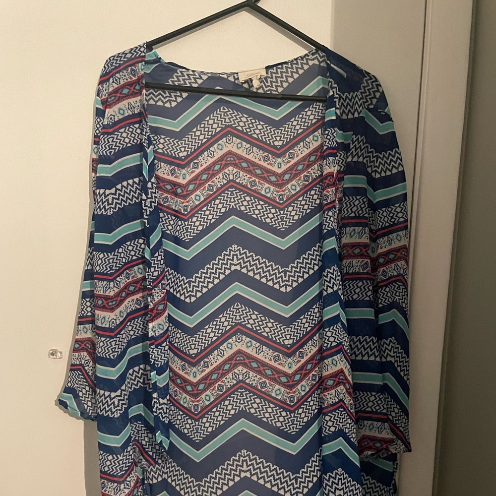 Multi color sheer shawl
